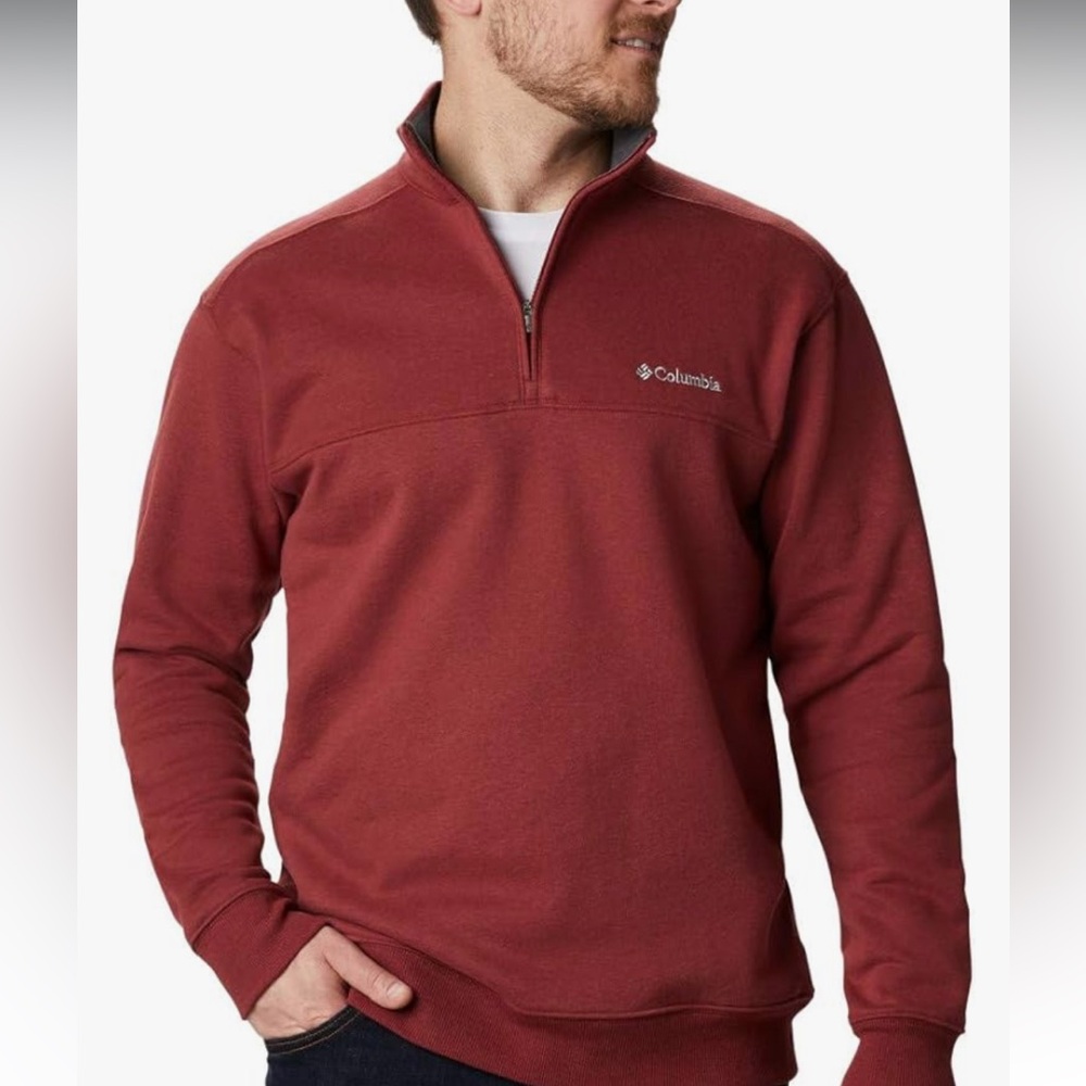 Columbia Mens Hart Mountain 11 Half Zip Sweatshirt Red Jasper 4X Extended